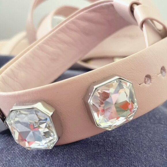 Phillip Lim 3.1 Dusty Pink Leather Sandal Crystal Ankle Strap - Picture 6 of 13